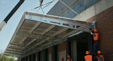 Factory awning installation (2)